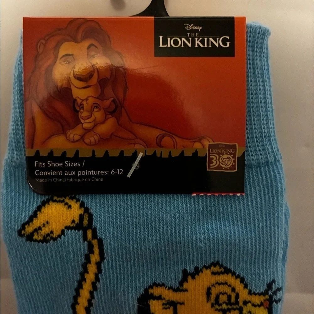 💰Disney LILO and Stitch Grumpy Lion King Crew Socks 6-12 Dopamine Novelty
